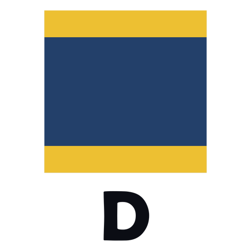 International maritime signal flag d flat PNG Design