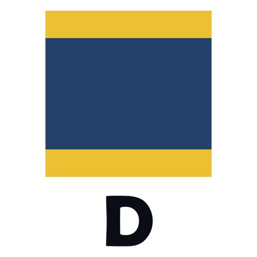 Internationale maritime Signalflagge d flat PNG-Design