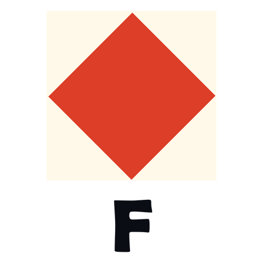 Internationale maritime Signalflagge f flat PNG-Design