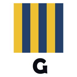 Bandera de señal marítima internacional g plana