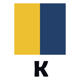 International maritime signal flag k flat PNG Design