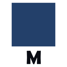 Bandera de señal marítima internacional m plana Diseño PNG