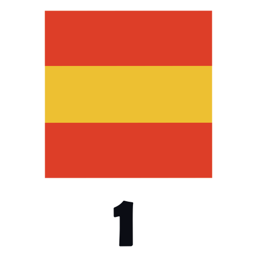International maritime signal flag nato 1 flat PNG Design