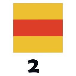 Sinalização marítima internacional bandeira nato 2 plana Desenho PNG