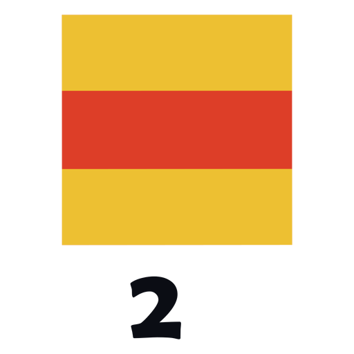 Internationale maritime Signalflagge nato 2 flat PNG-Design