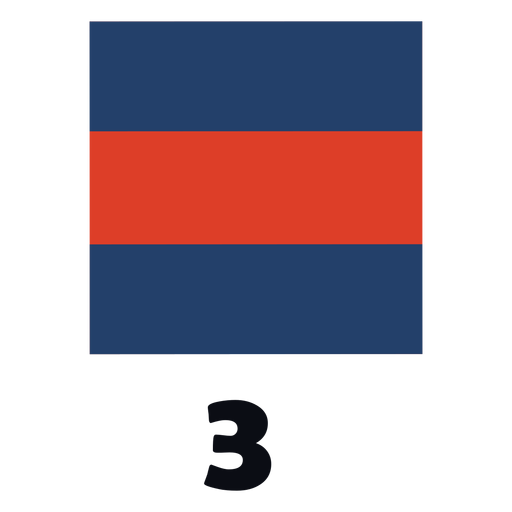 International maritime signal flag nato 3 flat PNG Design