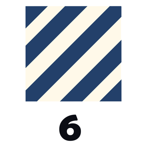 Internationale maritime Signalflagge nato 6 flat PNG-Design