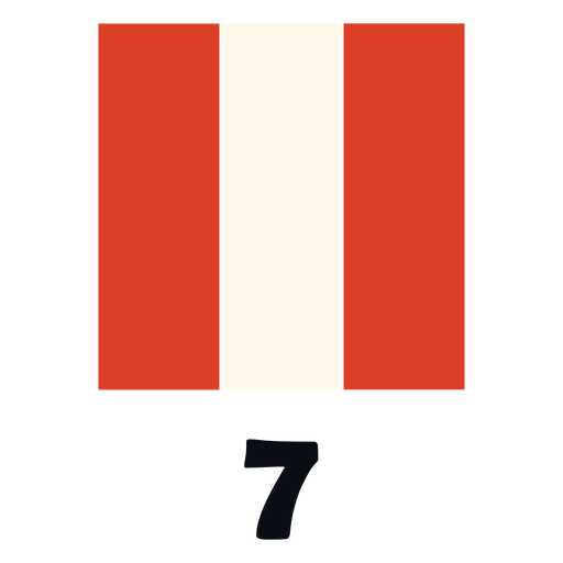 Internationale maritime Signalflagge nato 7 flat PNG-Design