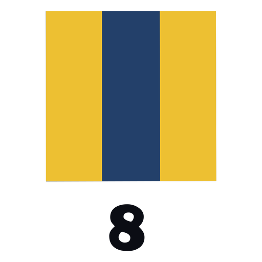 Internationale maritime Signalflagge nato 8 flat PNG-Design