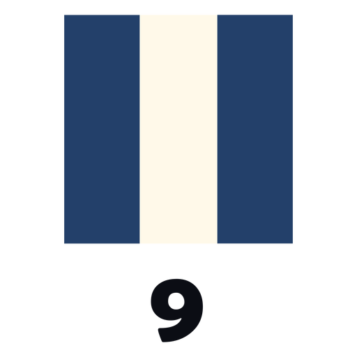 Internationale maritime Signalflagge nato 9 flat PNG-Design