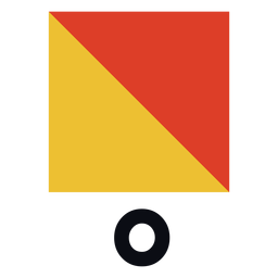 International maritime signal flag o flat PNG Design Transparent PNG