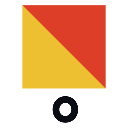 Internationale maritime Signalflagge o flach PNG-Design