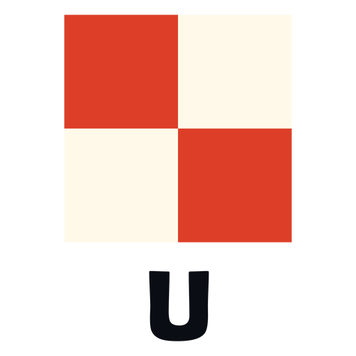 International maritime signal flag u flat PNG Design