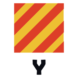 International maritime signal flag y flat PNG Design