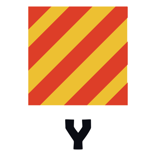 International maritime signal flag y flat PNG Design