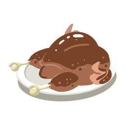 Isometric delicious roasted turkey PNG Design