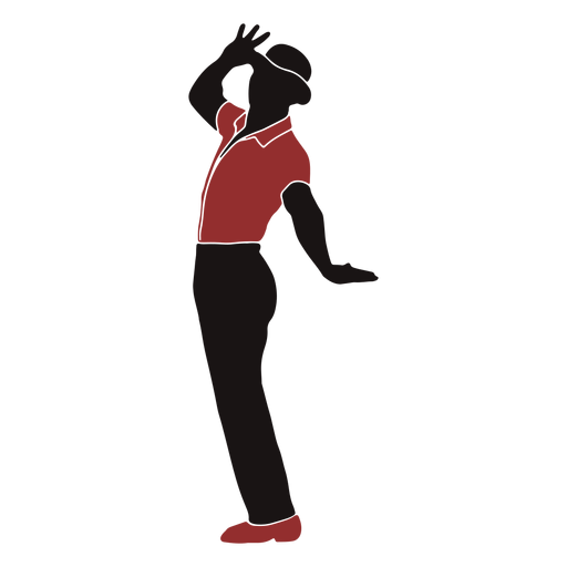 Jazz hat dancer male silhouette
