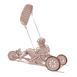 Ilustração de kite buggy Desenho PNG