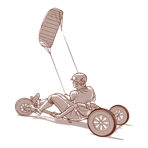 Kite buggy illustration PNG Design