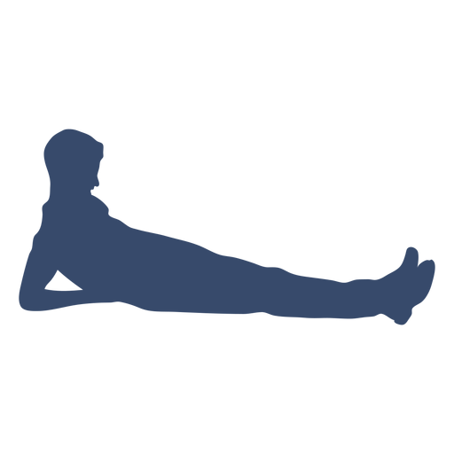 Laying man silhouette PNG Design