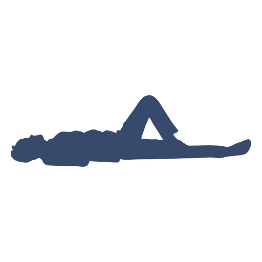 Laying on back man silhouette PNG Design