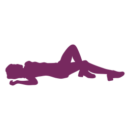 Laying on back woman silhouette PNG Design Transparent PNG