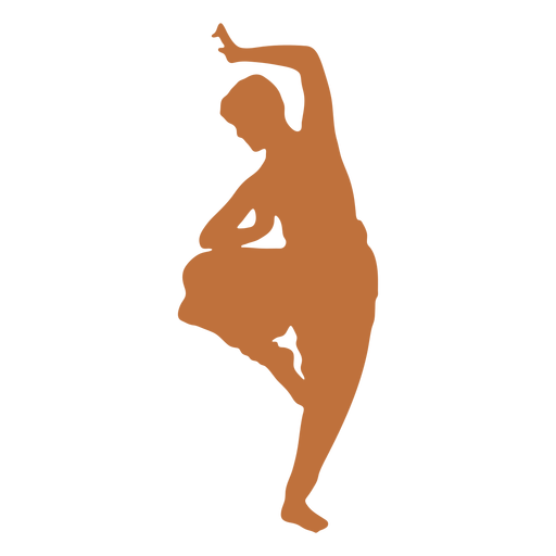 Male indian dancer silhouette PNG Design