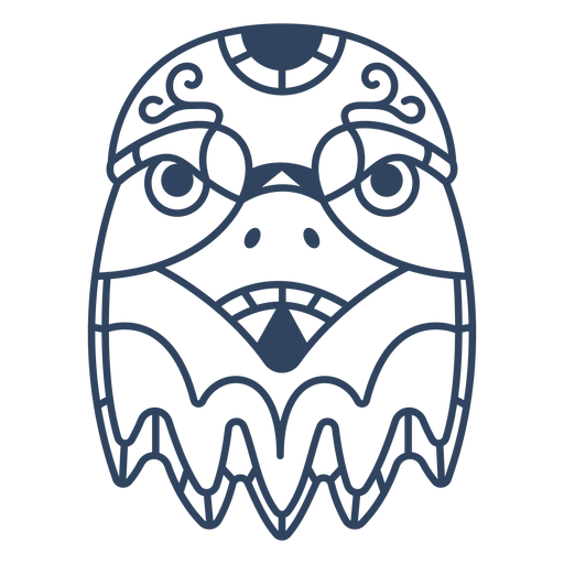 Mandala eagle animal stroke PNG Design