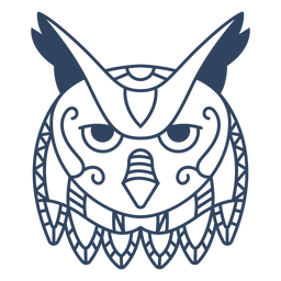 Mandala búho animal trazo Diseño PNG