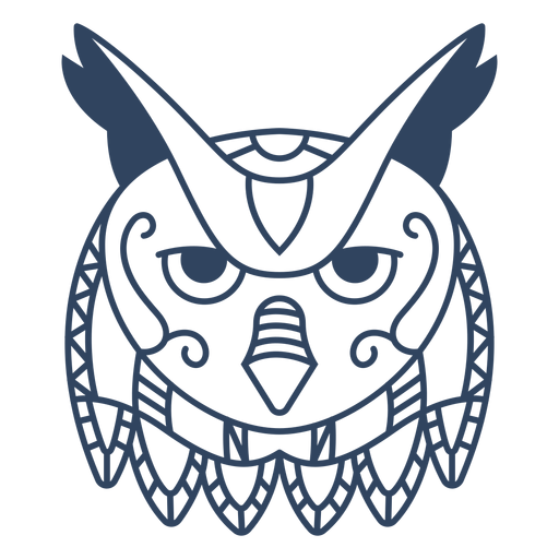 Download Mandala búho animal stroke - Descargar PNG/SVG transparente