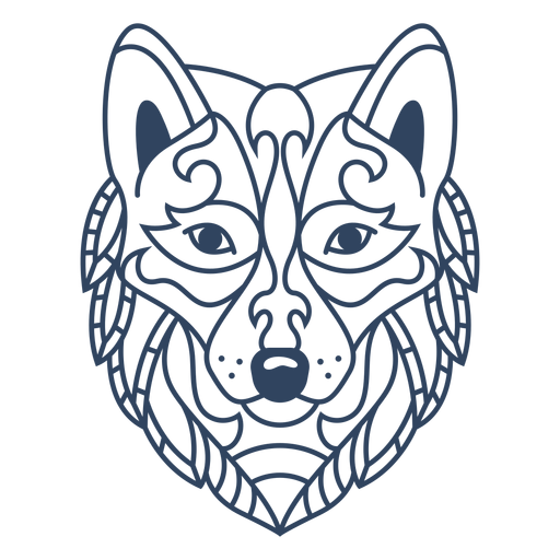 Curso de animal mandala lobo - Baixar PNG/SVG Transparente