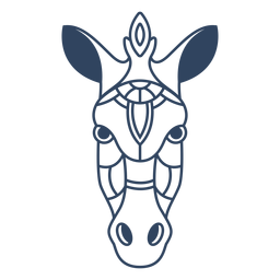 Curso de animal mandala zebra Desenho PNG
