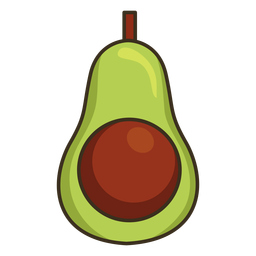 Traço colorido de abacate mexicano Desenho PNG