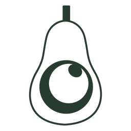 Mexikanischer Avocado-Symbolstrich PNG-Design