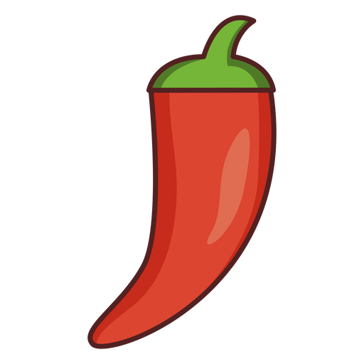 Mexican chili pepper colorful icon stroke PNG Design