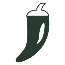 Icono de silueta de ají mexicano Diseño PNG