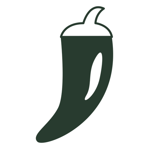 Mexican chili pepper silhouette icon