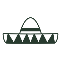 Mexican sombrero icon stroke PNG Design