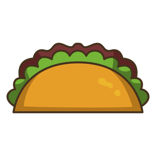 Download Mexican taco colorful icon stroke - Transparent PNG & SVG ...