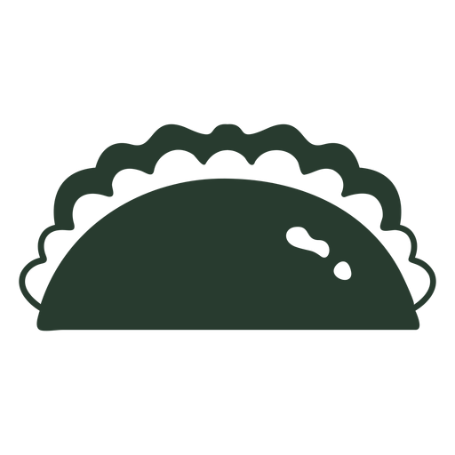 Mexikanische Taco-Schattenbildikone PNG-Design