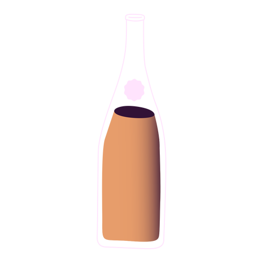 New year bottle illustration PNG Design