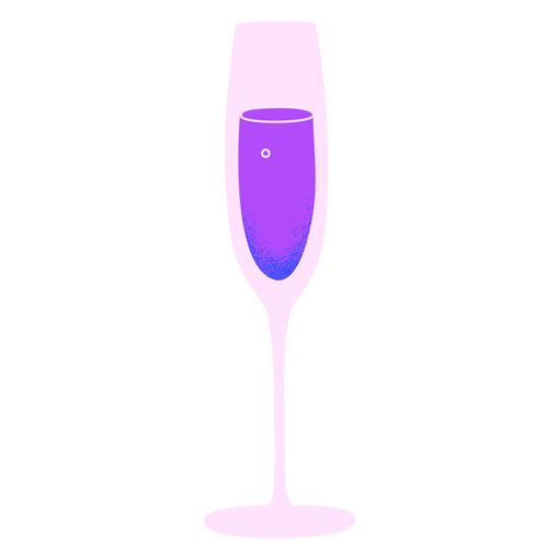 New year champagne glass PNG Design