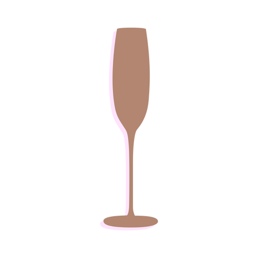 New year champagne glass silhouette PNG Design