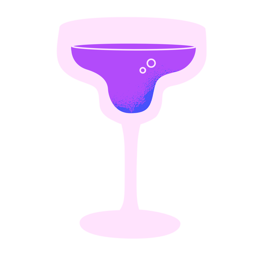 New year cocktail glass PNG Design