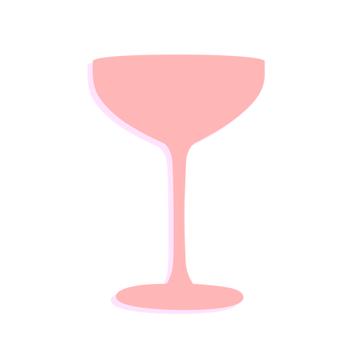 Neujahrs-Cocktailglas-Silhouette PNG-Design