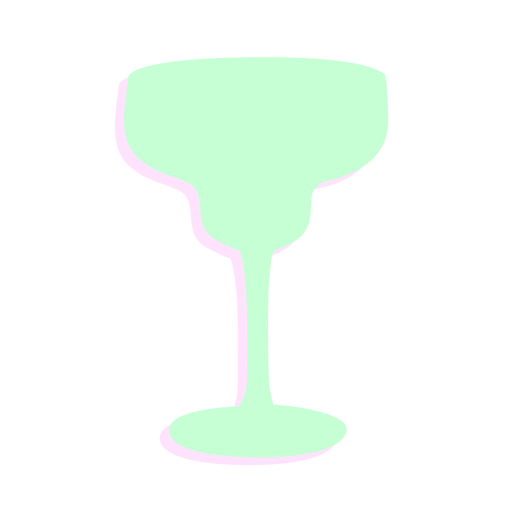 New year glass cocktail silhouette PNG Design