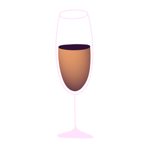 New year glass cup illustration PNG Design