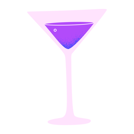 New year alcoholic drink glass PNG Design