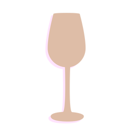 New year wine glass silhouette PNG Design