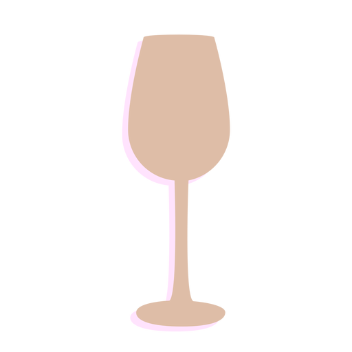 Silhueta de taça de vinho de ano novo Desenho PNG